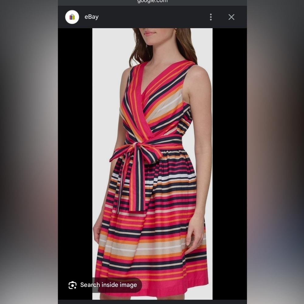 Tommy Hilfiger Pink and Black Halter Sundress